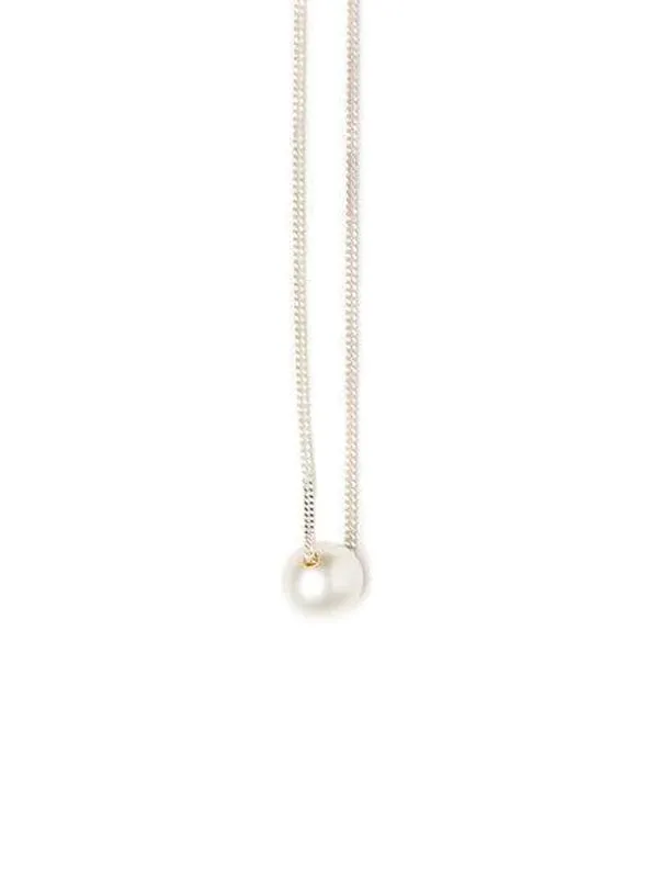 Iris Necklace w/ Pearl - Silver