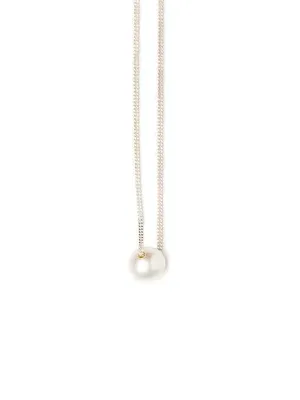 Iris Necklace w/ Pearl - Silver