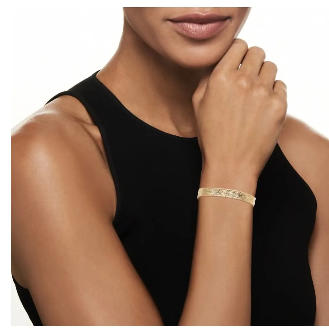 Italian 18kt Gold Over Sterling Mesh Bracelet