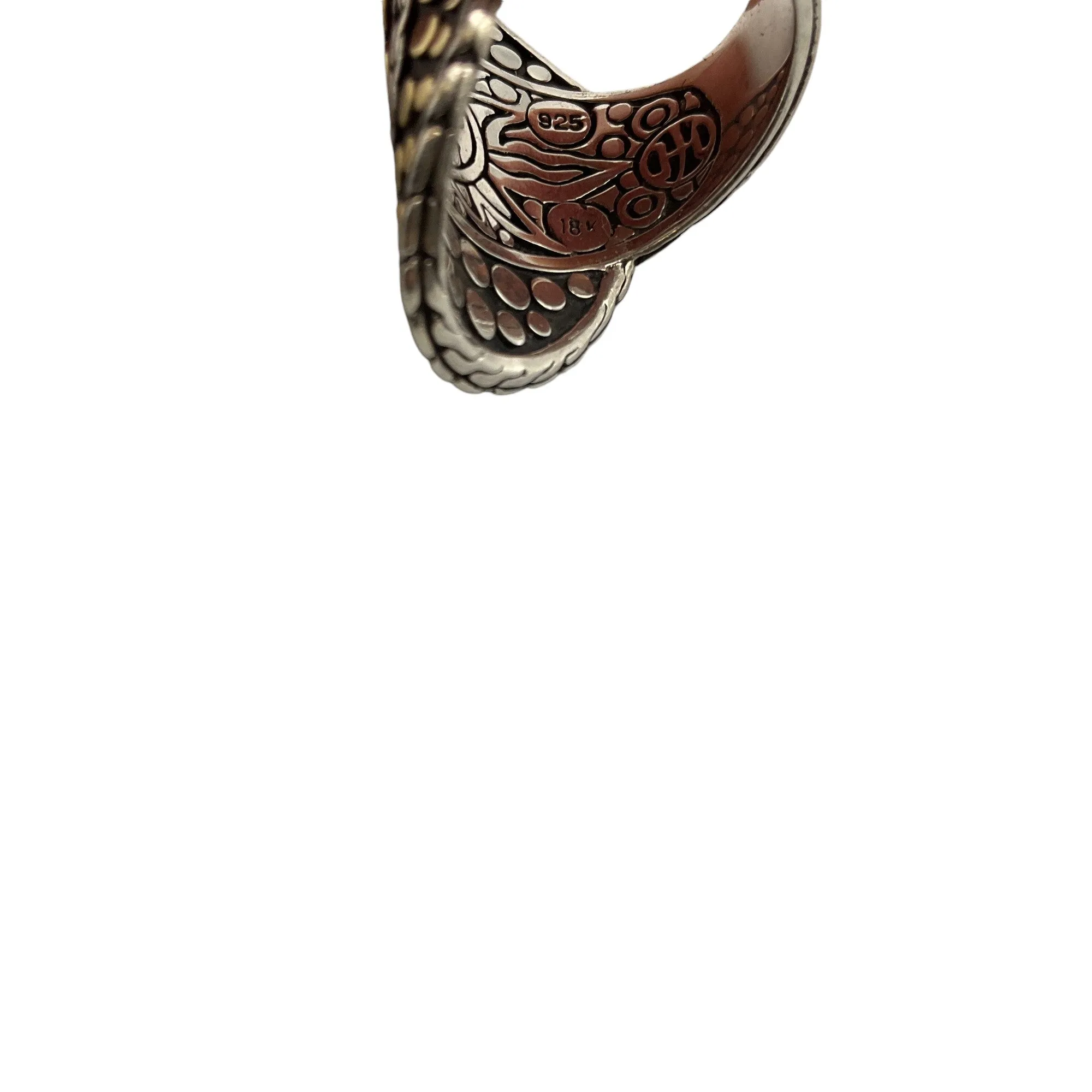 John Hardy 18K Gold and 925 Sterling Silver Cocktail Ring