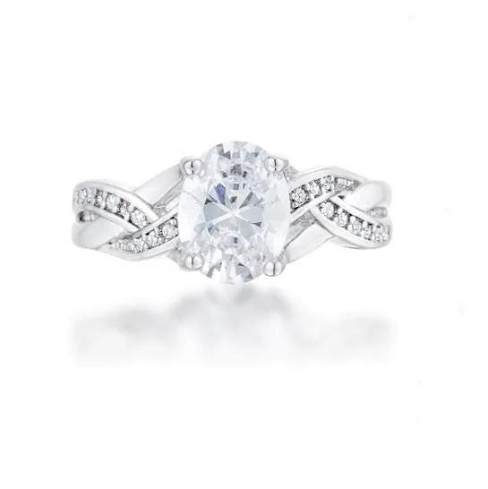 Justine 2ct Oval Cut Cubic Zirconia Ring | 2.5ct