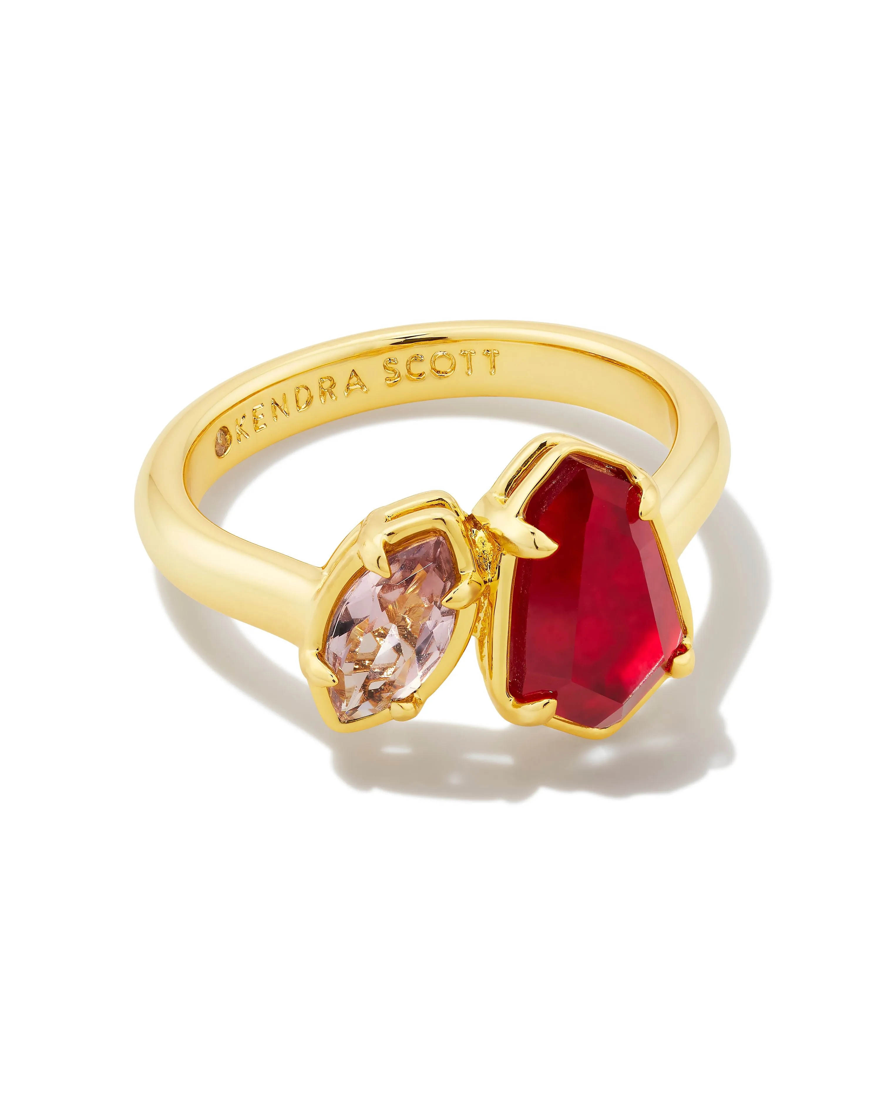 Kendra Scott Alexandria Gold Cocktail Ring in Cranberry Mix