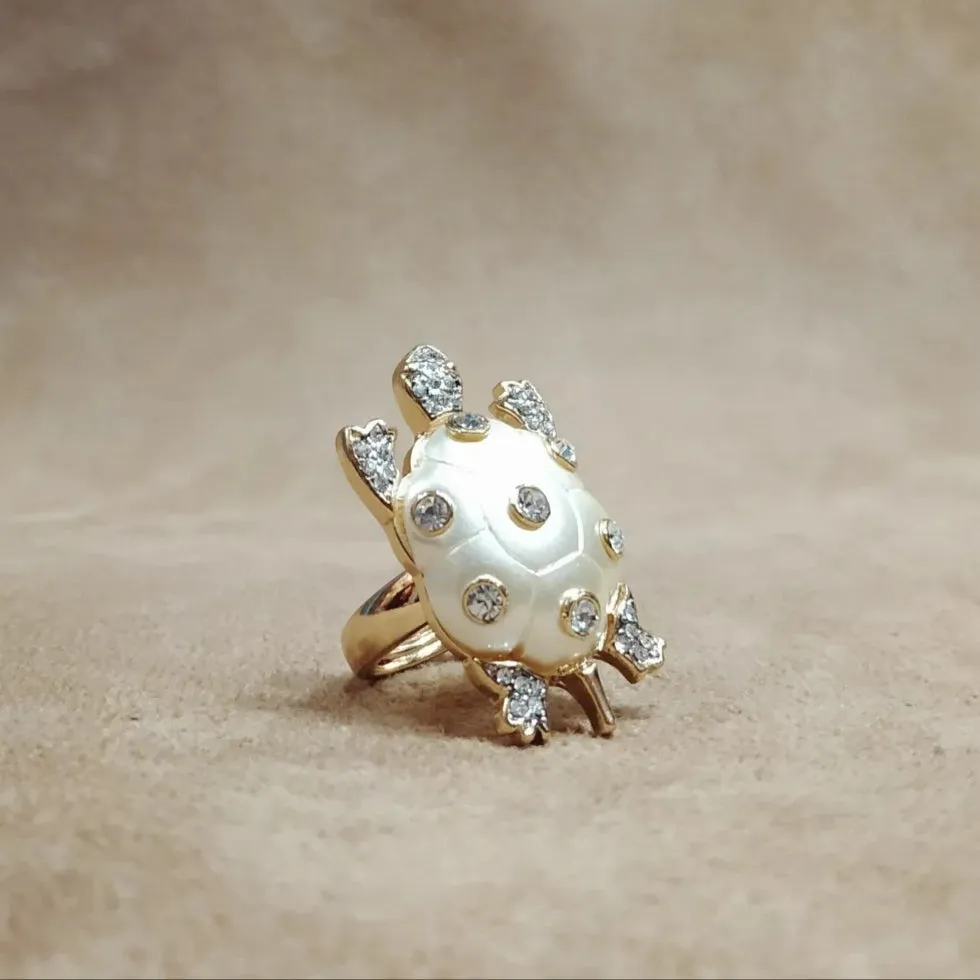 Kenneth Jay Lane Statement Tortoise ring