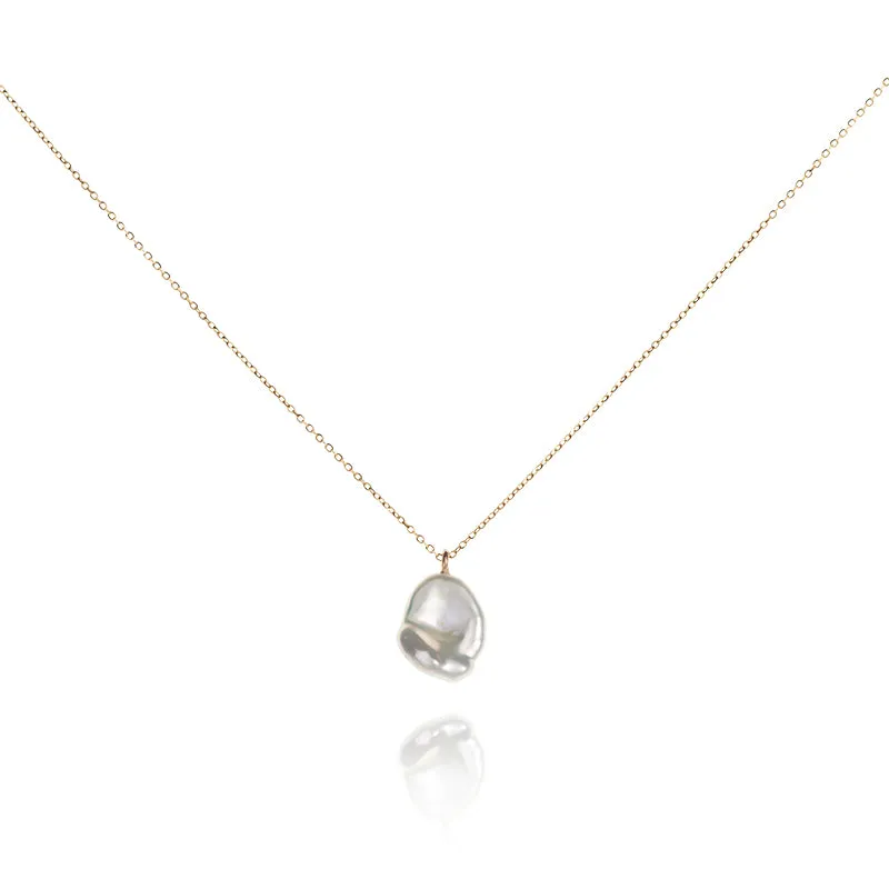 Keshi Pearl Necklace, 9kt Yellow Gold