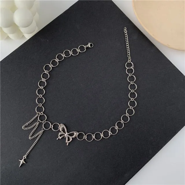 Korean Style Simulation Pearl Asymmetric Choker Multilayer Necklaces For Women Trendy Naive and Romantic Clavicle Chain 2021 New