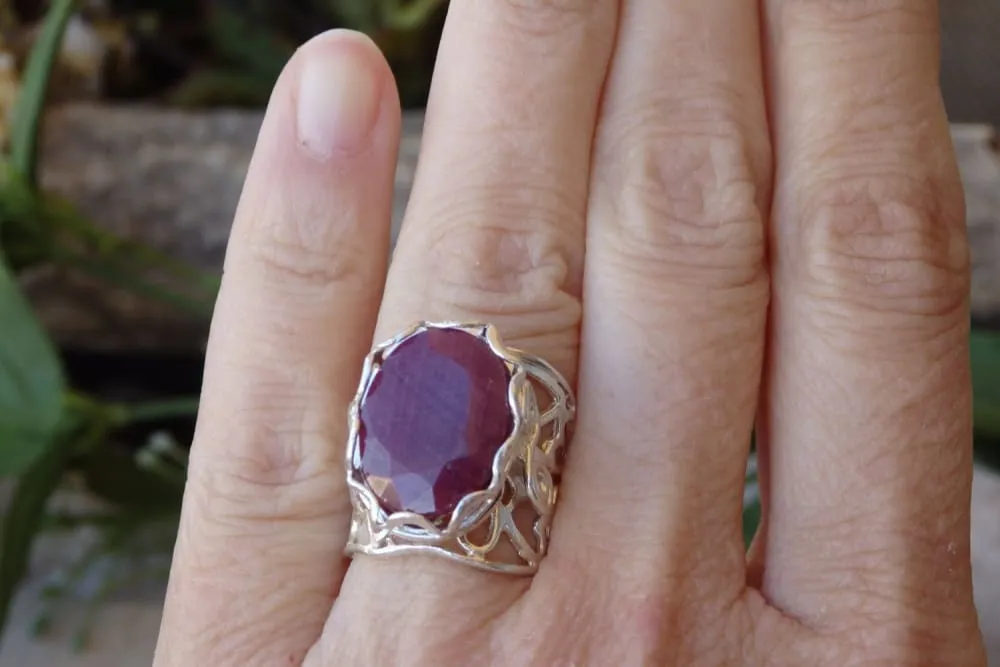 Large ruby ring