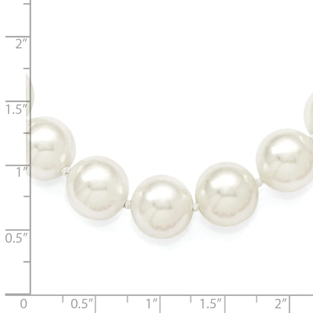 Majestik White Shell Pearl Necklace