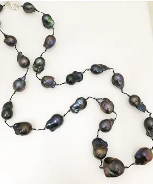 Margo Morrison Peacock Baroque Pearl Necklace