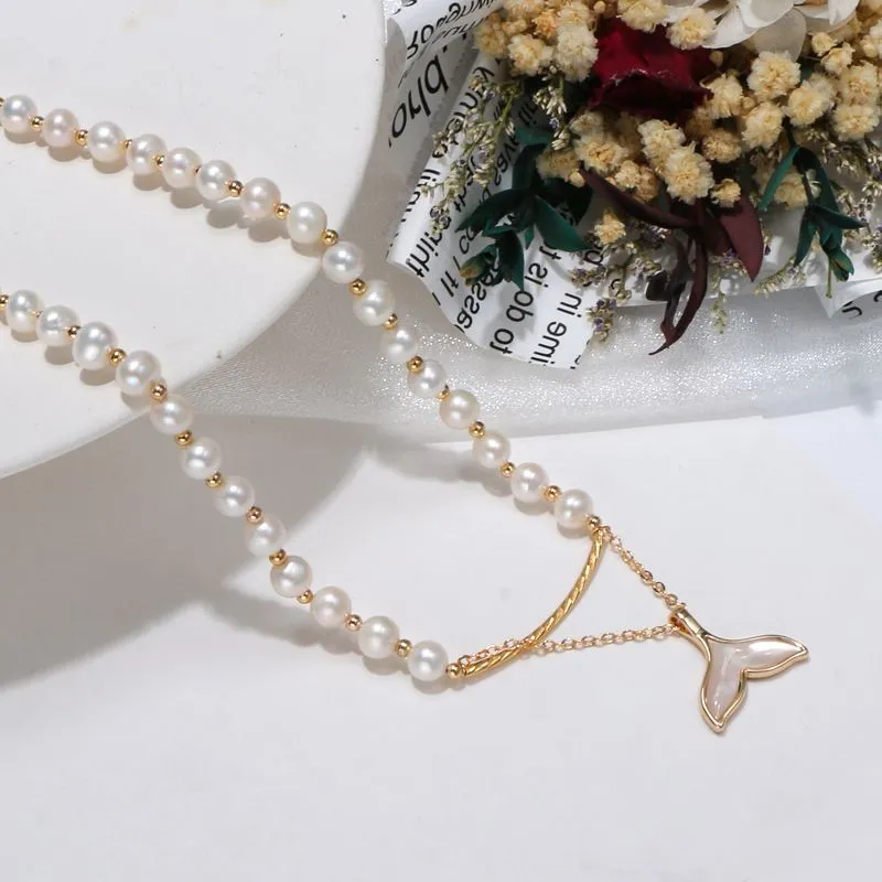 Mermaid Tail Pearl Necklace