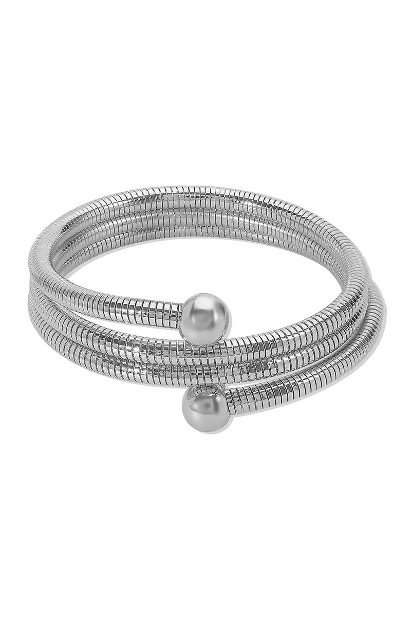 Metal Wrap Flexible Bangle Bracelet