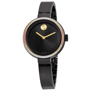 Movado Bold Black Metallic Dial Ladies Watch 3600283