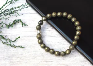 Natural Certified Pyrite Bracelet For Creativity and Energy