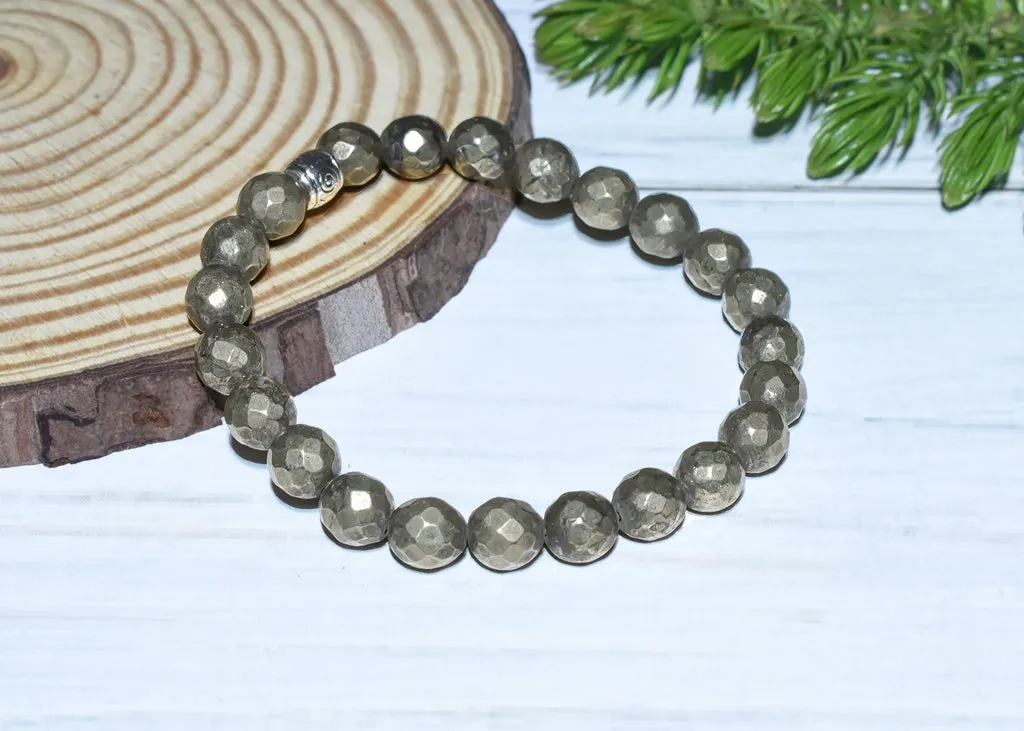 Natural Certified Pyrite Bracelet For Creativity and Energy