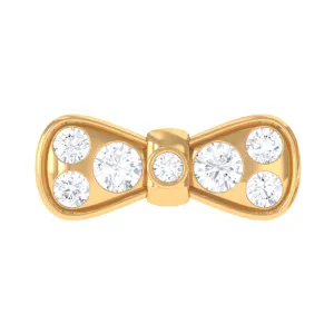 Natural Diamond Bow Cartilage Piercing Earring