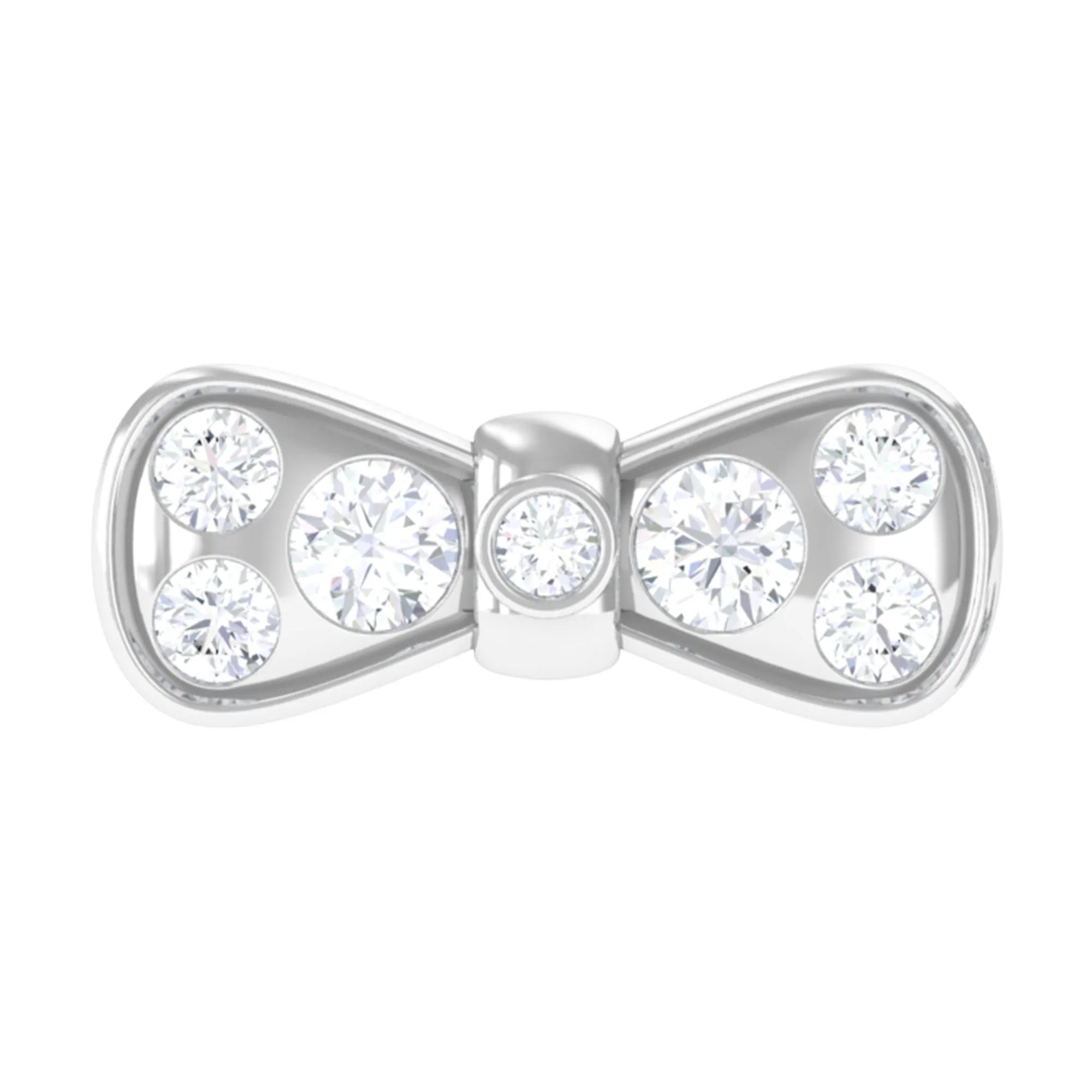 Natural Diamond Bow Cartilage Piercing Earring