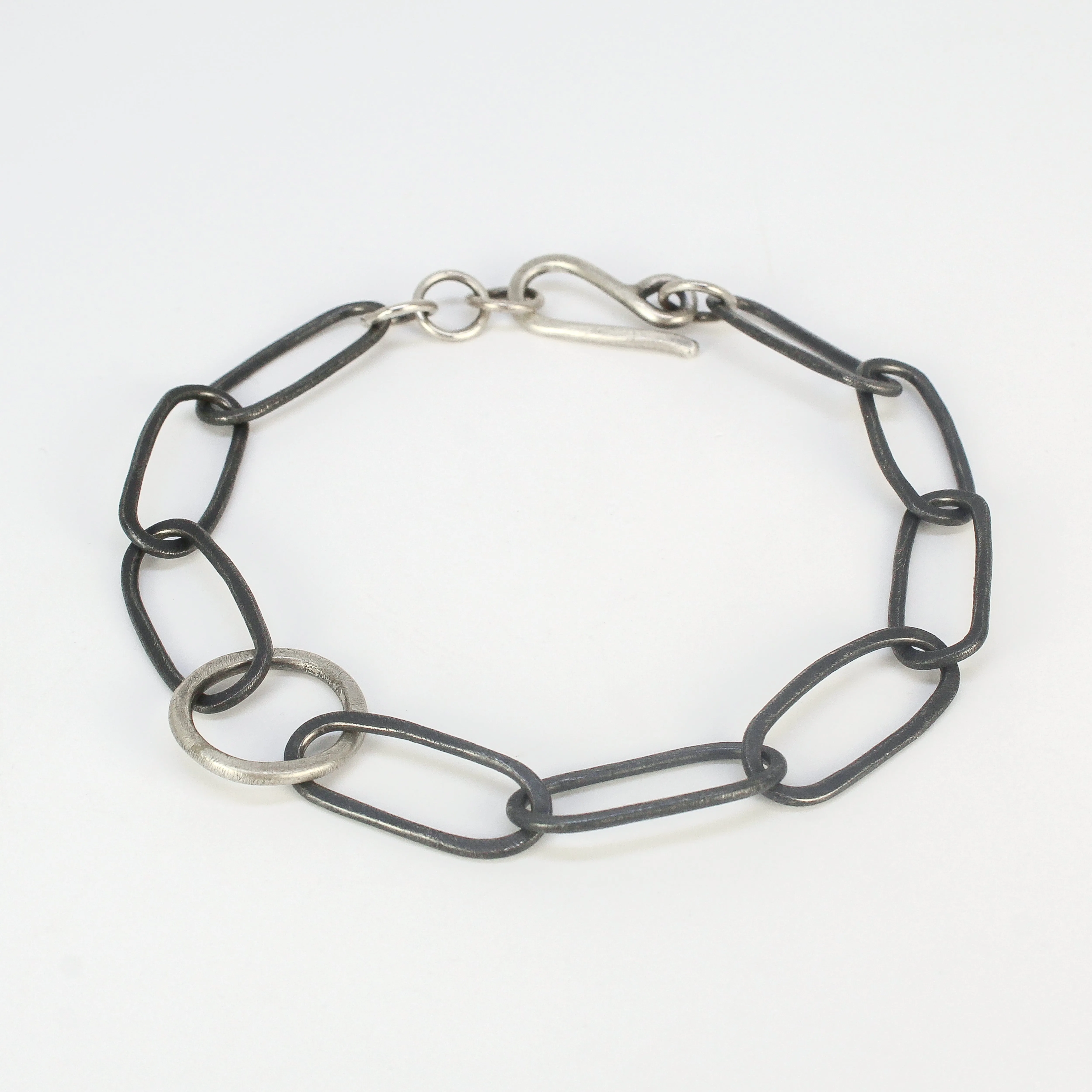 NEW! Cable Chain Link Bracelet in Oxidized Silver by Ashley Procopio