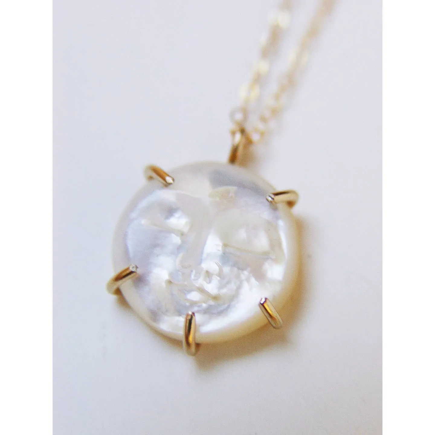 NEW! Pearl Moon Face 14k Gold Filled Necklace by Friedasophie