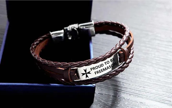 Order Of Malta Commandery Bracelet - Black & Brown