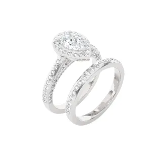 Pear-Shaped Lab Grown Diamond Bridal Ring