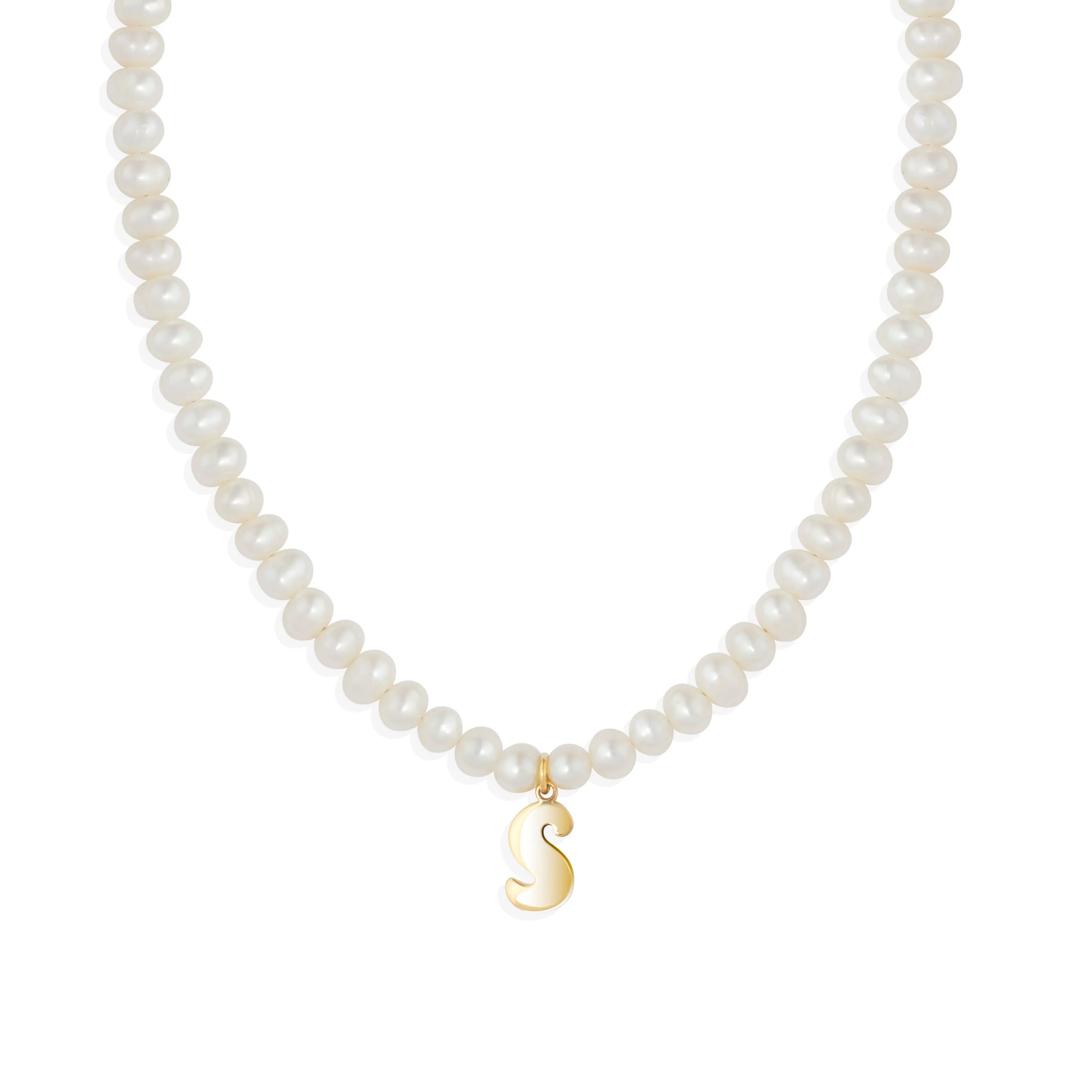 Pearl Bubble Name Necklace