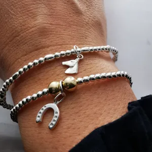 PENELOPE - Sterling Silver Duo Horse Bracelet Set