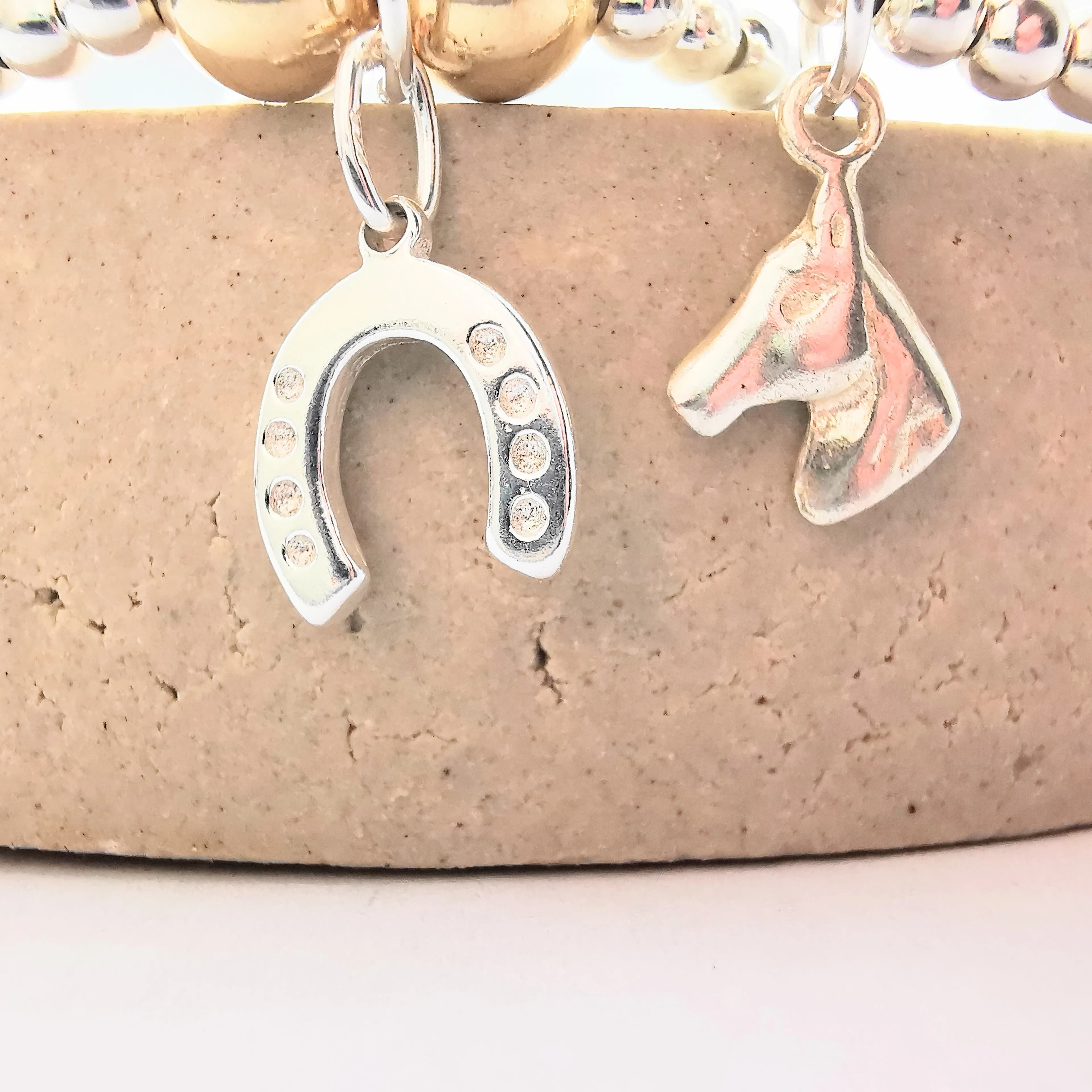 PENELOPE - Sterling Silver Duo Horse Bracelet Set