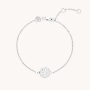 Pisces Zodiac Bracelet in Silver