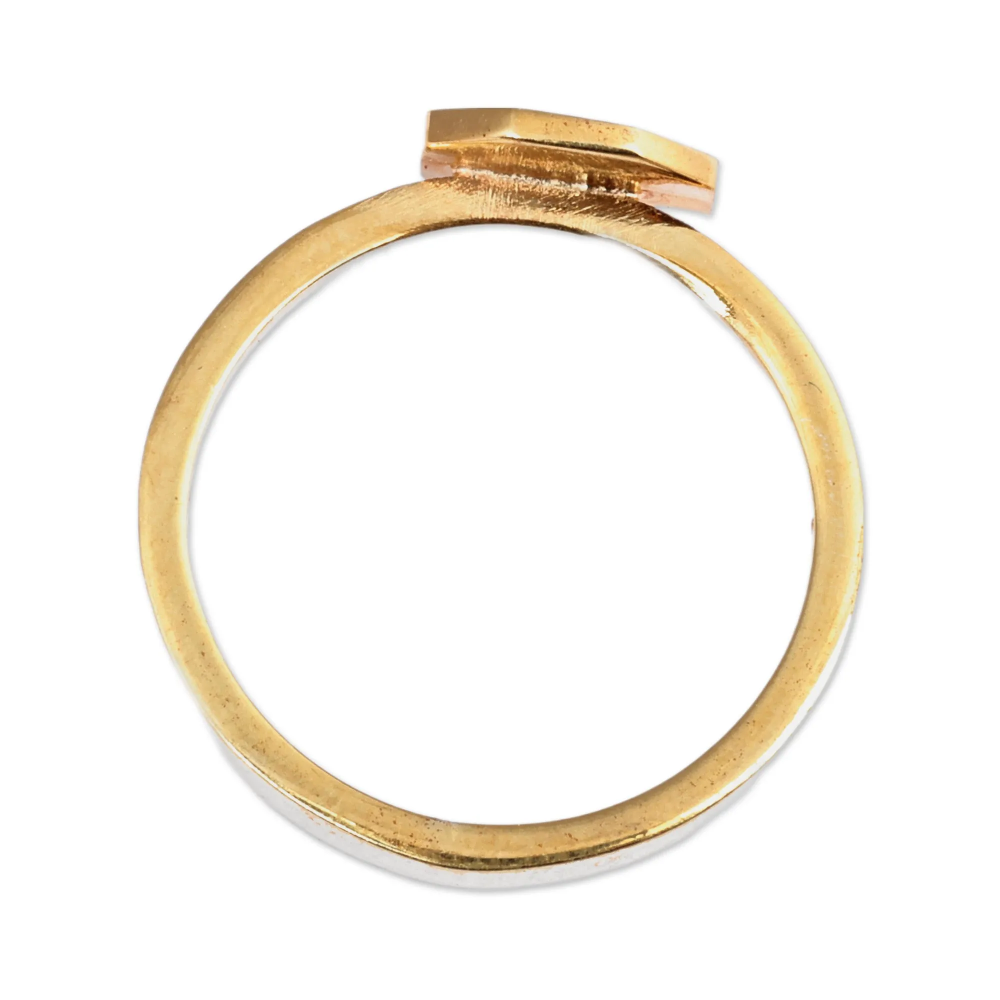 Polished Geometric Burgundy 18k Gold-Plated Cocktail Ring - This Brave Eternity | NOVICA