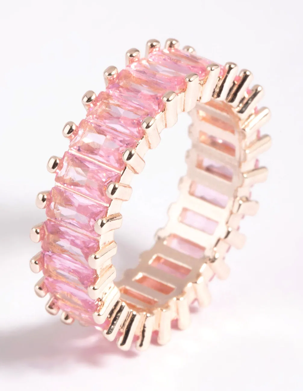 Rose Gold Pink Cubic Zirconia Ring