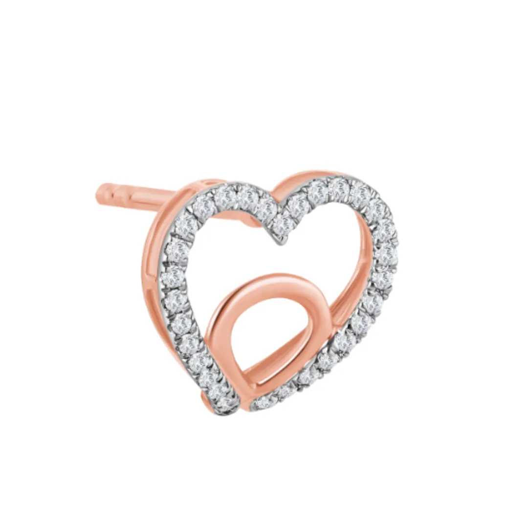 Rose Gold Radiant Romance Diamond Earrings