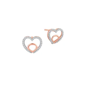 Rose Gold Radiant Romance Diamond Earrings