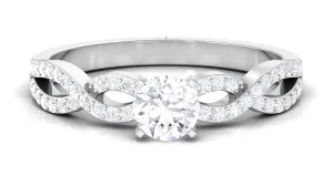 Round Lab Grown Diamond Infinity Solitaire Ring