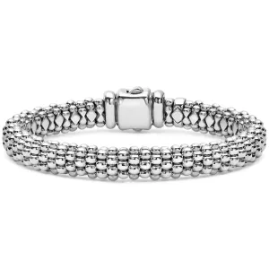 Signature Caviar Silver Caviar Bracelet | 9mm