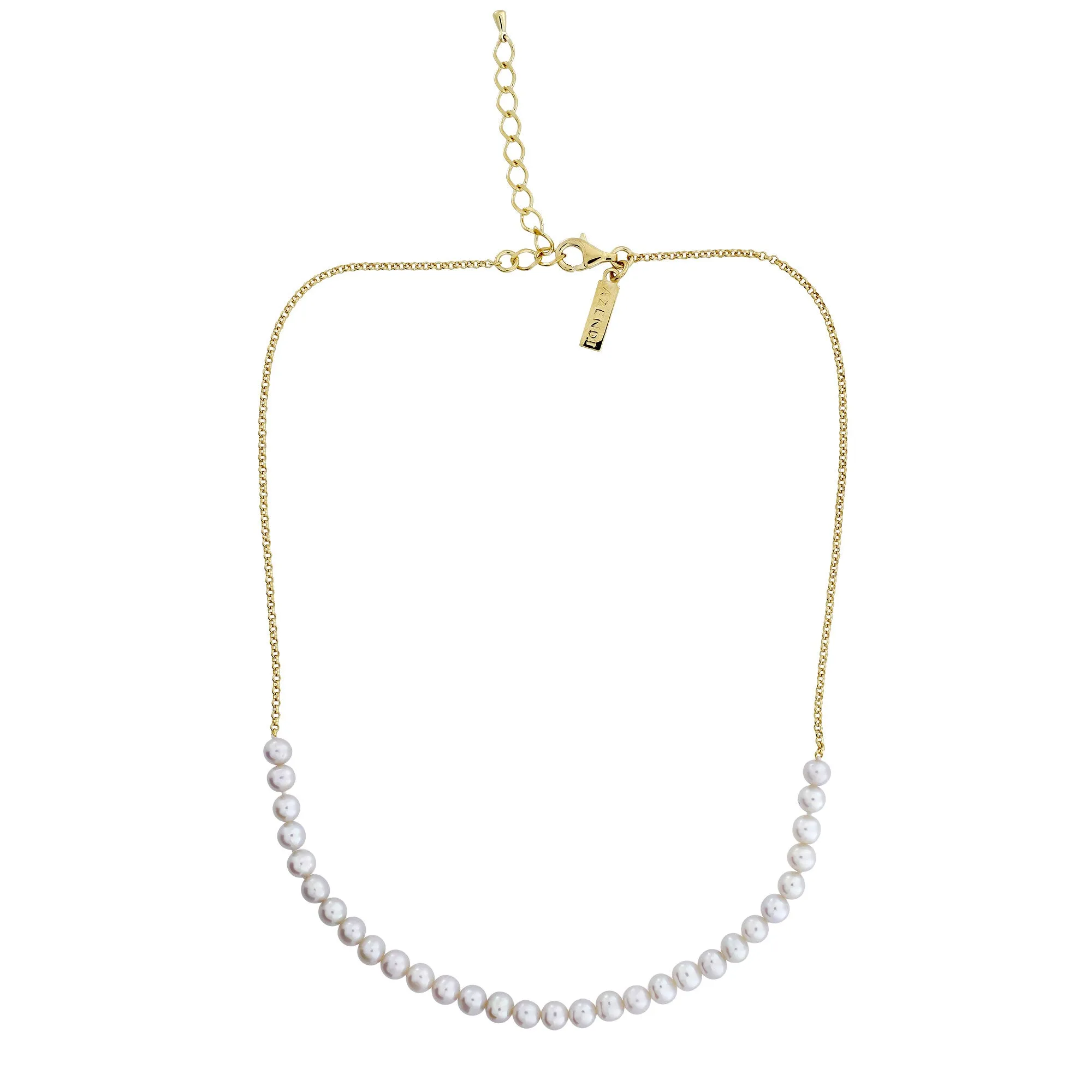 Simple Pearl Strand Necklace - Thirty Pearls