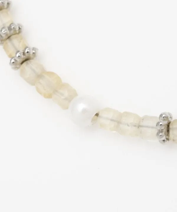 Square Shape Citrine Beads Bracelet