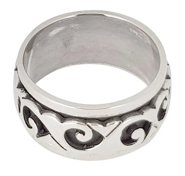 Sterling Silver Celtic Design Spinning Ring For Men And Women