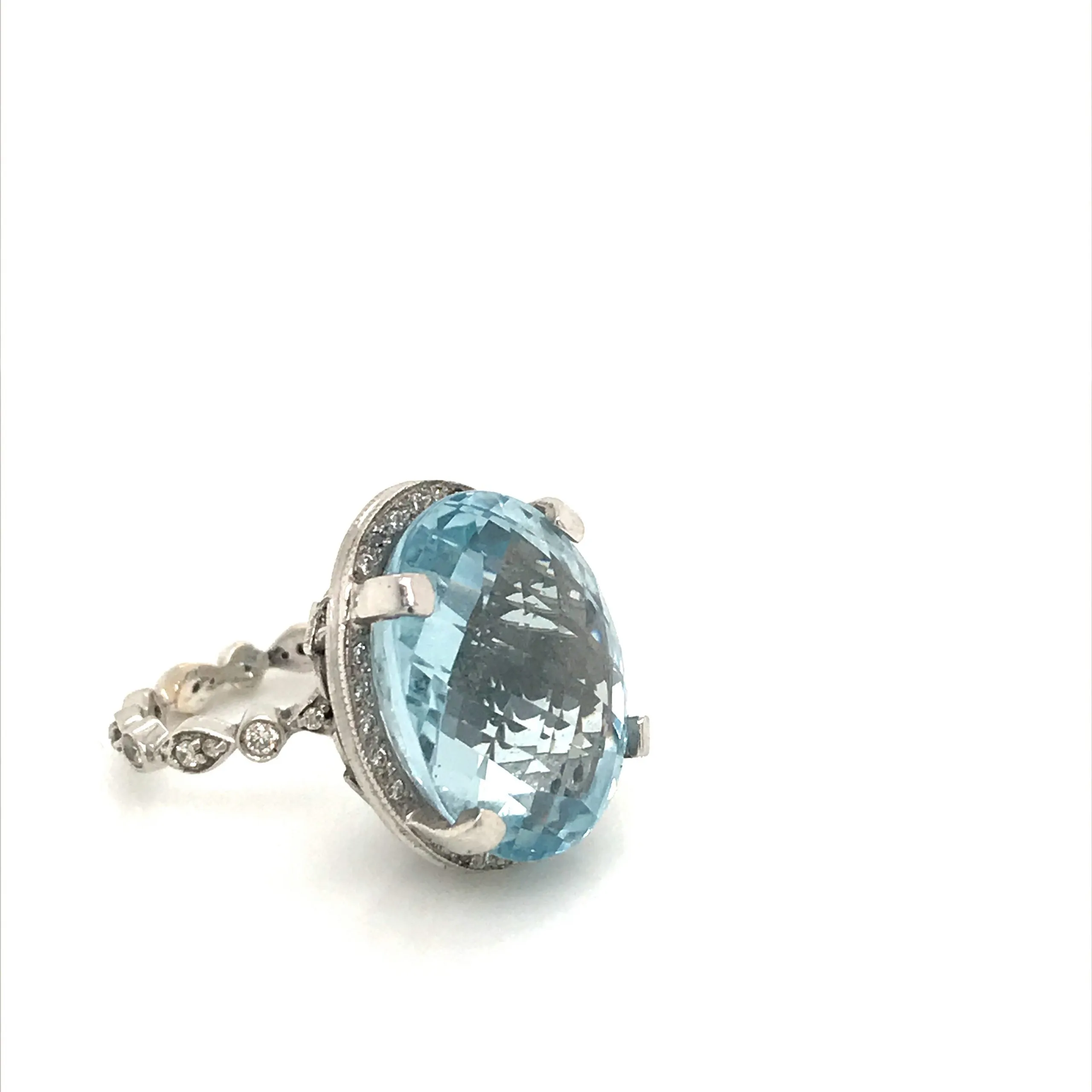 'The Rebecca' Blue Topaz Cocktail Ring