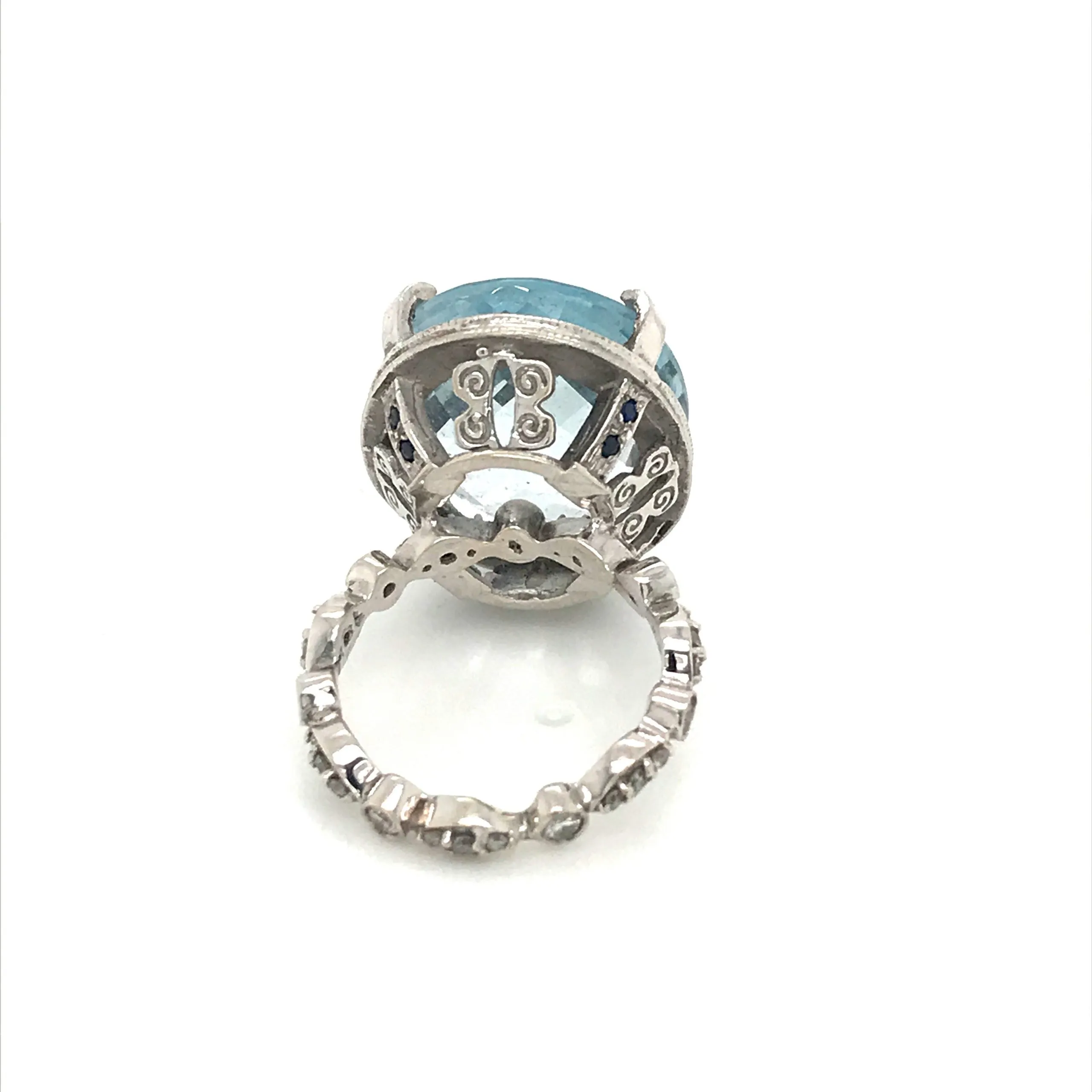 'The Rebecca' Blue Topaz Cocktail Ring