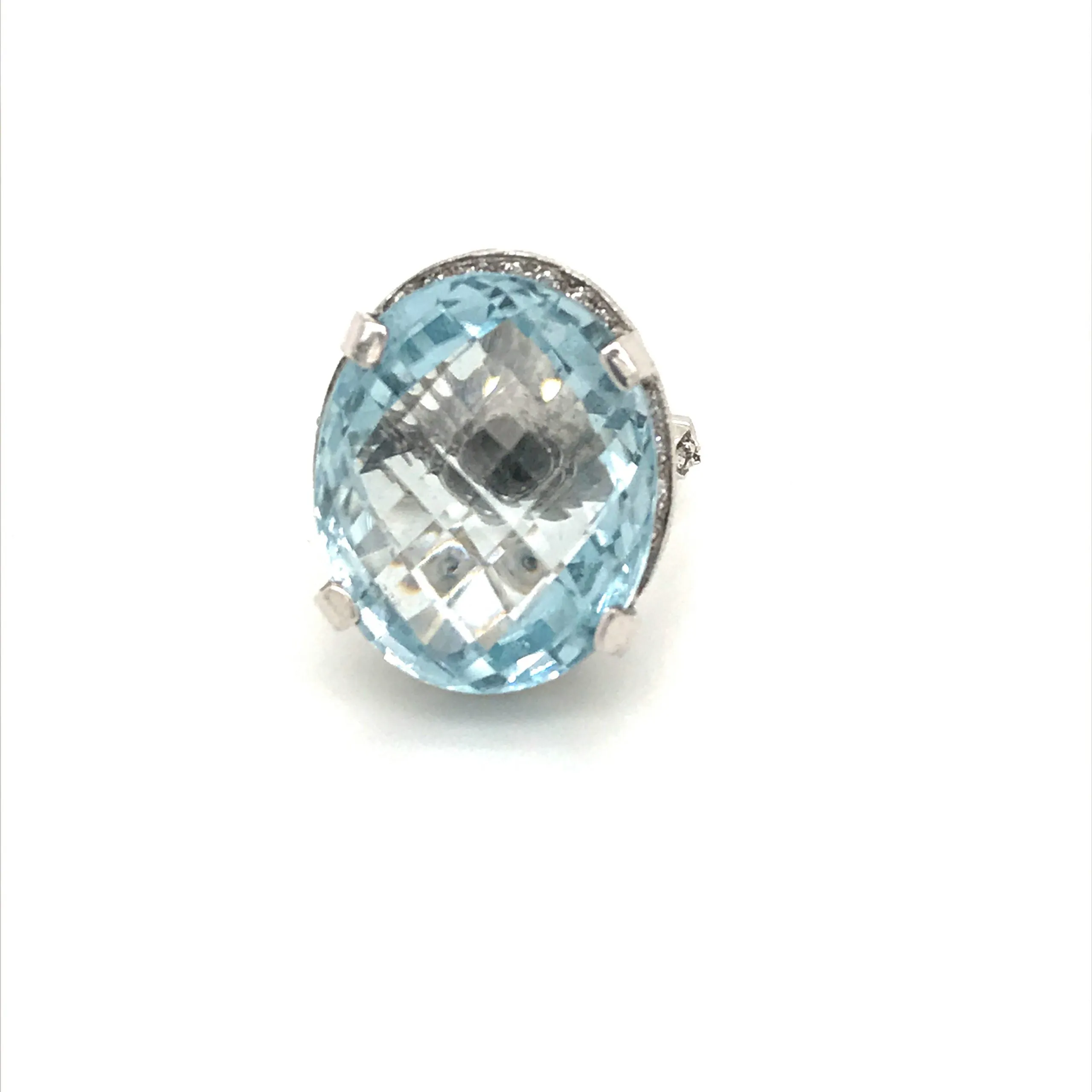 'The Rebecca' Blue Topaz Cocktail Ring