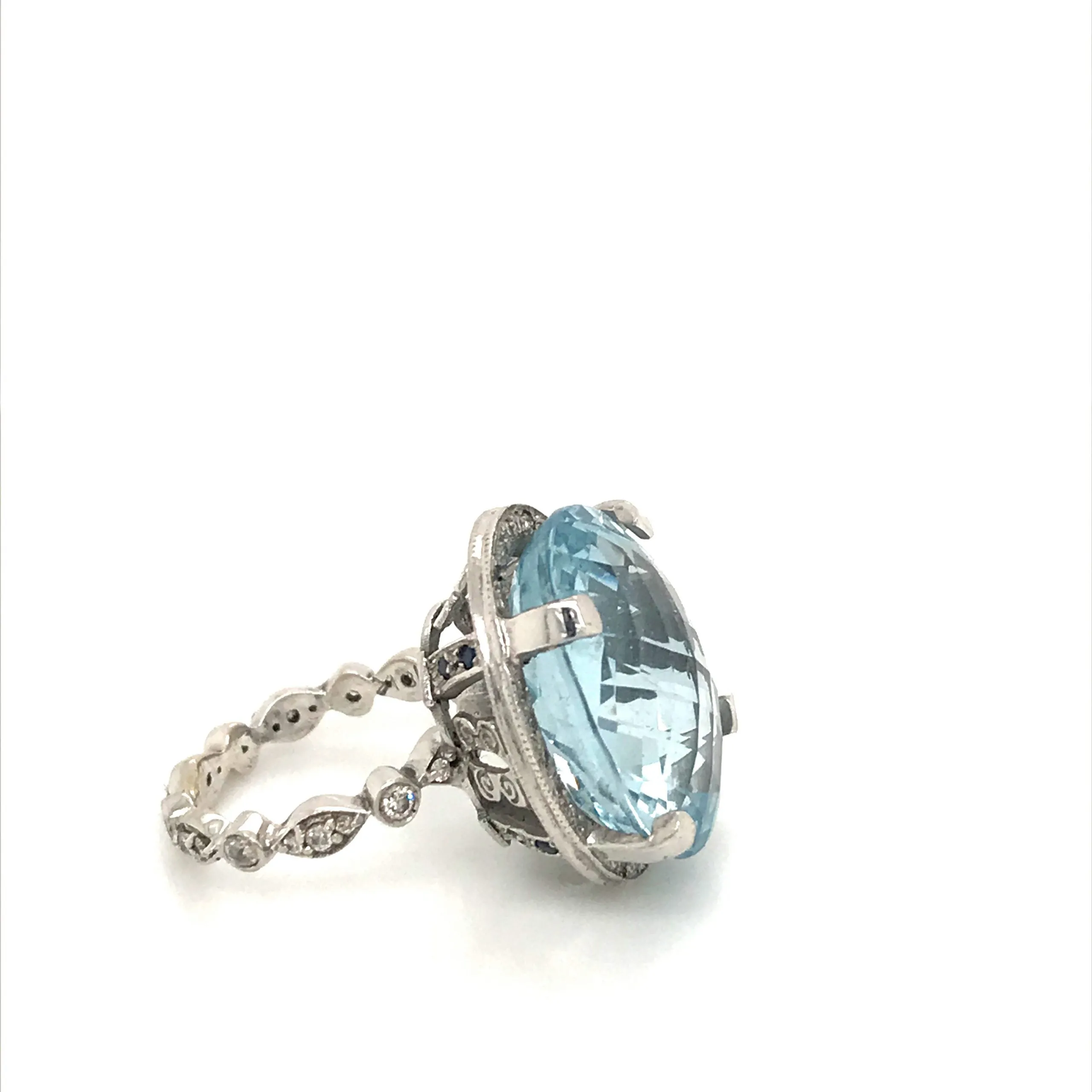 'The Rebecca' Blue Topaz Cocktail Ring