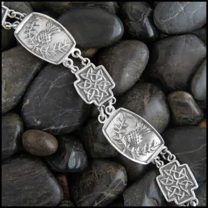 Thistle and Celtic Knot Link Bracelet