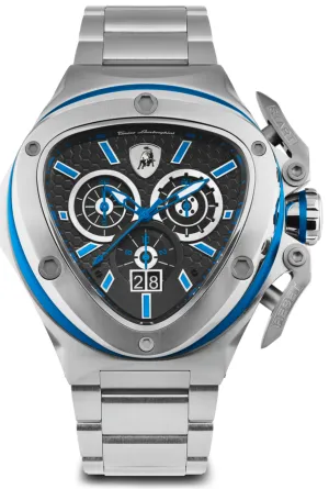 Tonino Lamborghini Spyder X SS Chronograph Date steel Blue T9XC-SS-B