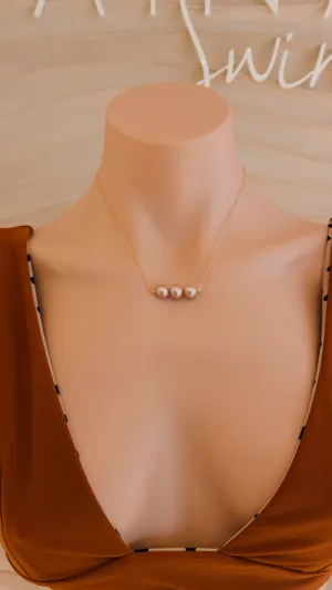 Triple Edison Pearl Necklace