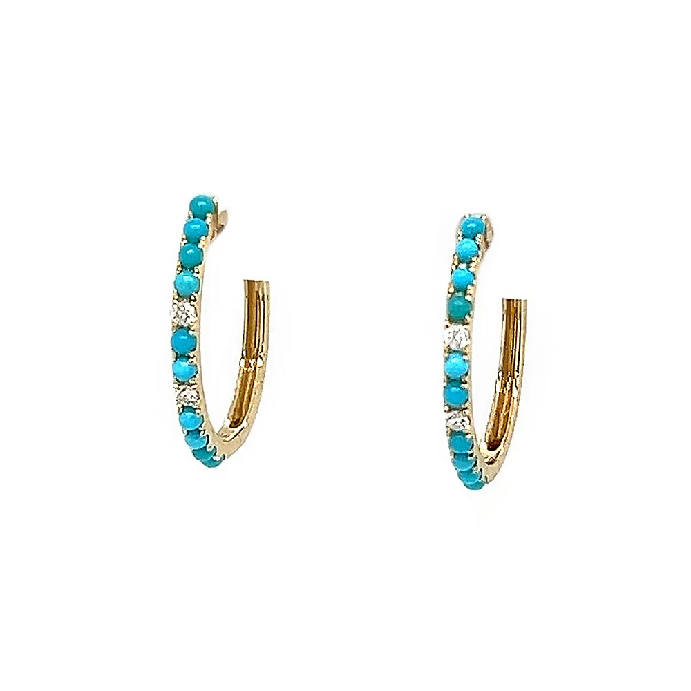 Turquoise Hoop Earrings