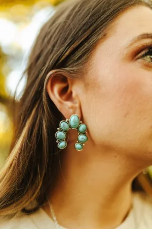 Turquoise Naja Cluster Earrings