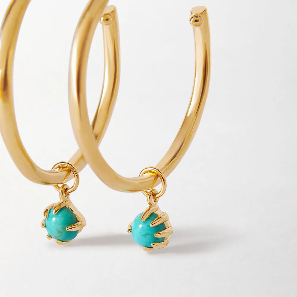 Victoria Riviera Turquoise Hoop Earrings