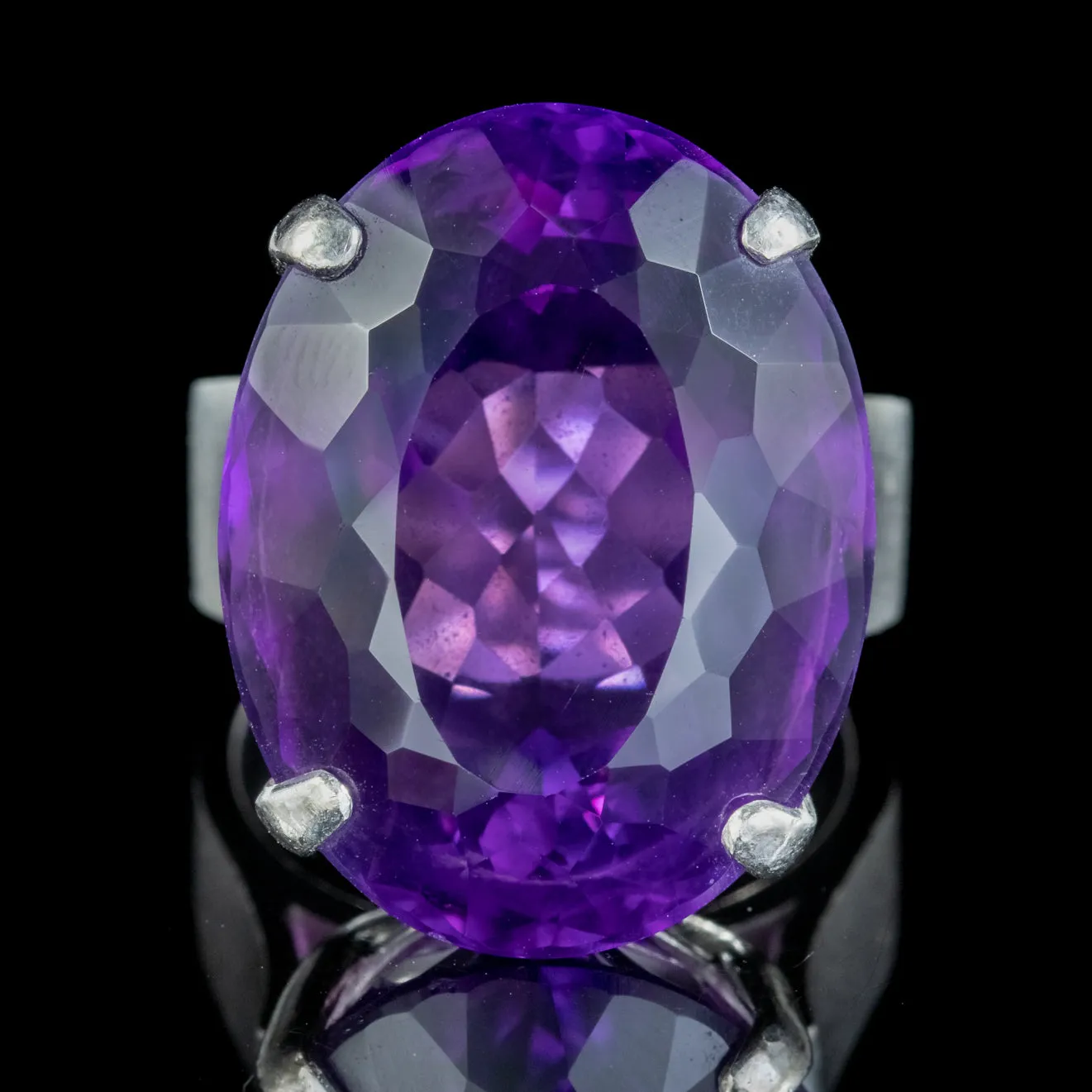 Vintage Amethyst Cocktail Ring 20ct Amethyst