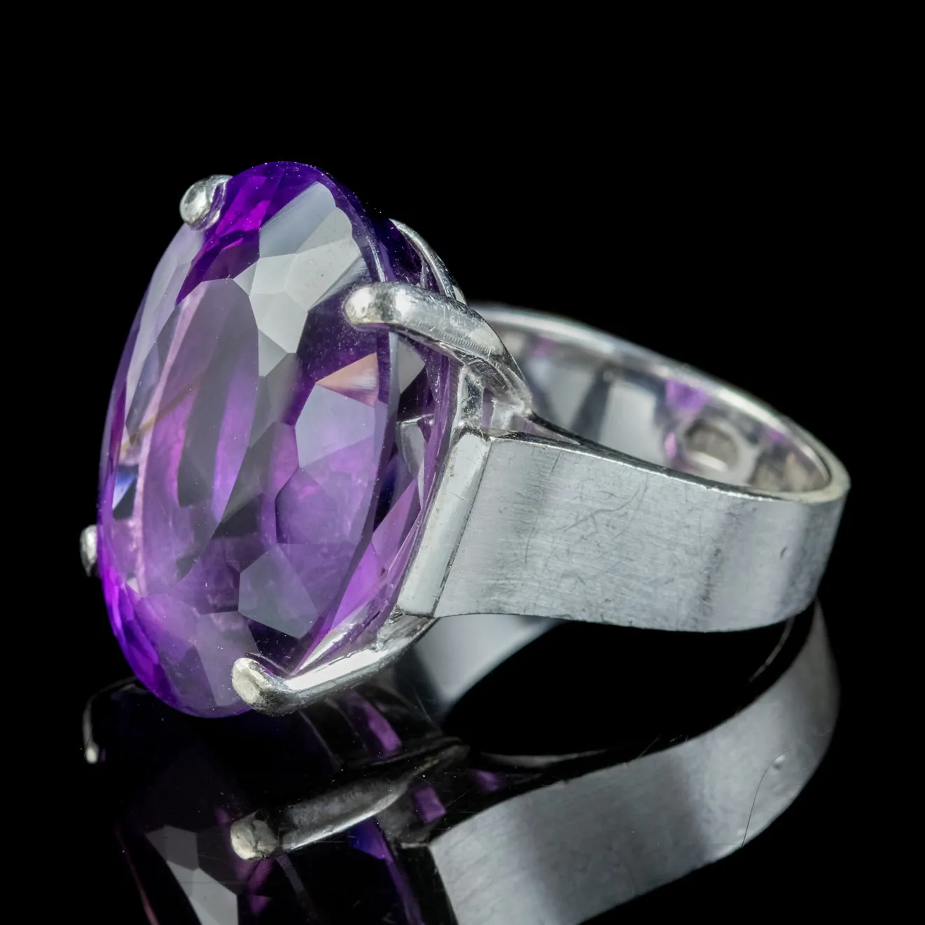 Vintage Amethyst Cocktail Ring 20ct Amethyst