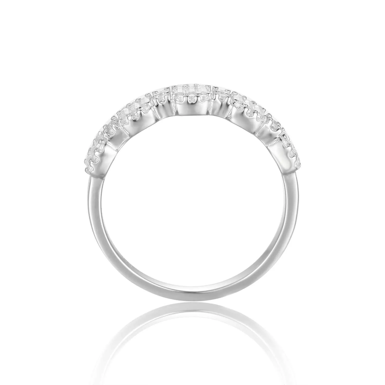 White Topaz Chunky Baguette Ring